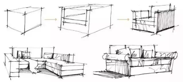 室內設計手繪技法--家具的繪制與解析（沙發）